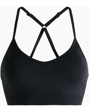 H&M Nahtloser Sport-BH mit Medium Support und DryMove - Schwarz
