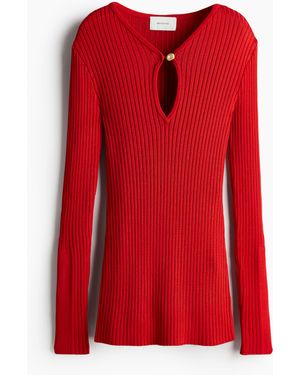 H&M Shirt in Rippstrick - Rot