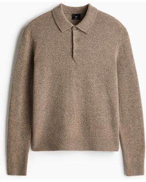 H&M Wollen Polotrui - Bruin
