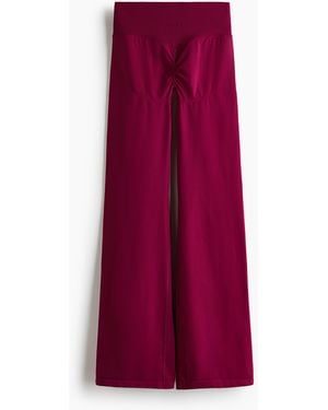 H&M Seamless Flared sportlegging Met Drymove - Paars