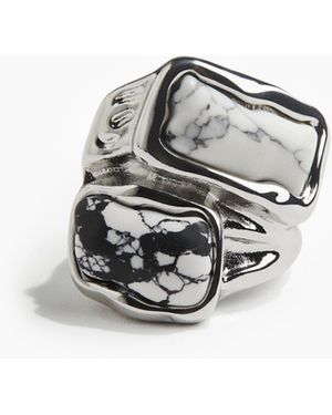 H&M Ring mit Steinen - Mettallic