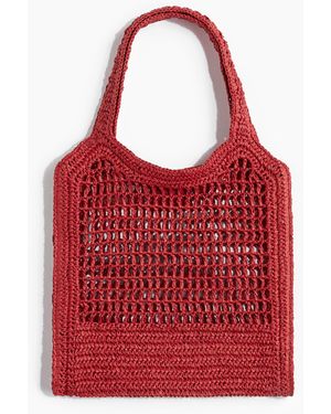 H&M Tote Bag aus Stroh - Rot