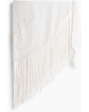 H&M Embroidered fringed hip scarf - Weiß