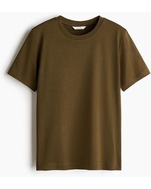 H&M T-Shirt aus Seidenmix - Grün