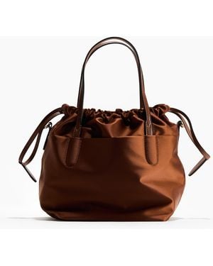 H&M Crossbody-Bucket Bag - Braun