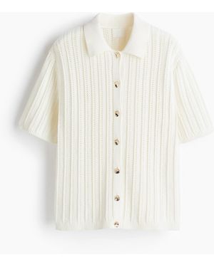H&M Cardigan im Häkellook - Weiß