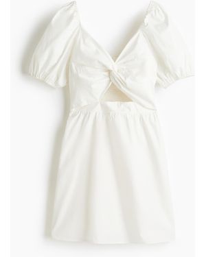 H&M Kleid mit Twistdetail - Weiß
