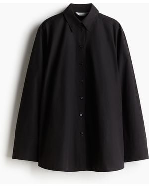 H&M Bluse mit hohen Ärmelschlitzen - Schwarz
