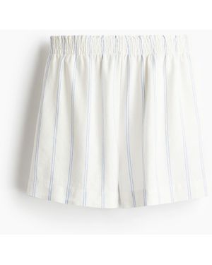 H&M Shorts aus Leinenmix - Weiß