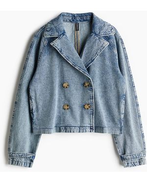 H&M Kurzer Trenchcoat - Blau