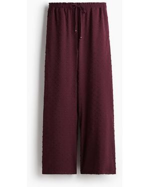 H&M Kordelzughose aus Plumetis - Lila