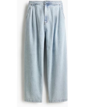 H&M Barrel High Waist Ankle Jeans - Blau