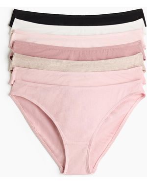 H&M 7er-Pack Baumwollslips - Pink