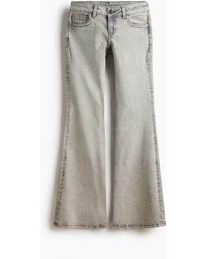 H&M Flared Low Waist Jeans - Grijs