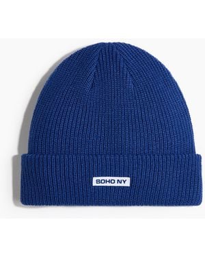 H&M Gerippte Beanie - Blau