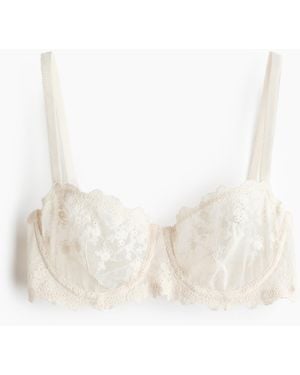 H&M Beugel-bh Met Borduursel - Wit