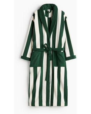 H&M Bademantel aus Baumwollfrottee - Grün