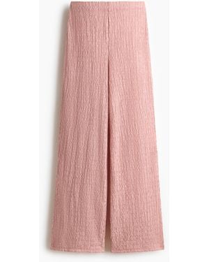 H&M Wijde Crinklebroek - Roze