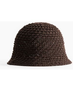 H&M Bucket Hat im Häkellook - Braun