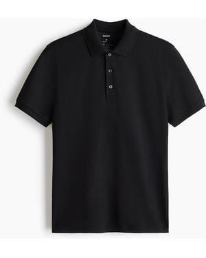 H&M Cooling Poloshirt in Regular Fit - Schwarz
