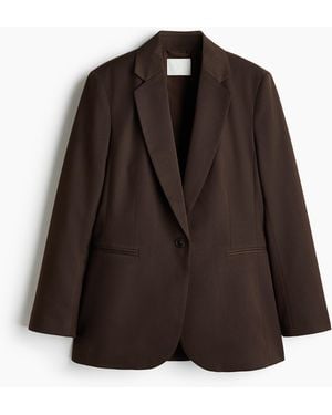 H&M Einreihiger Twillblazer - Braun