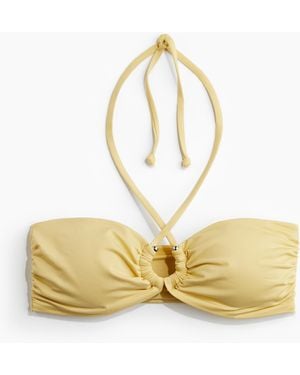 H&M Wattiertes Neckholder-Bikinitop - Mettallic