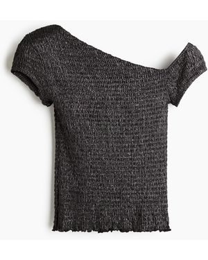 H&M Gesmoktes One-Shoulder-Top - Schwarz