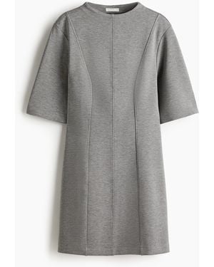 H&M Minikleid aus Scuba - Grau