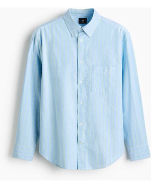 H&M Oxfordhemd in Relaxed Fit - Blau