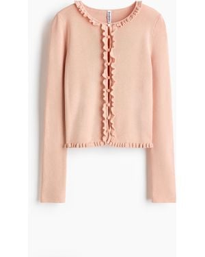 H&M Cardigan mit Volants - Pink