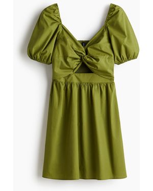 H&M Kleid mit Twistdetail - Grün
