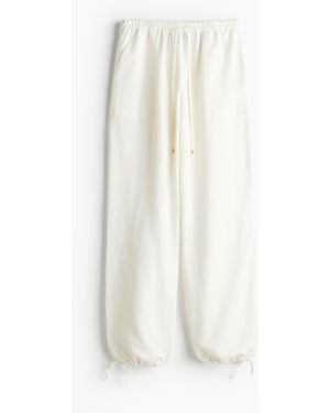 H&M Schlupfhose aus Leinenmix - Weiß