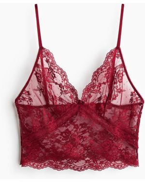 H&M Trägertop aus Spitze - Rot