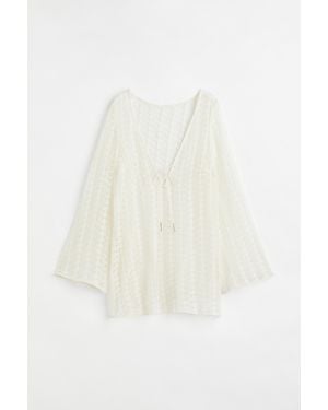 H&M Strand-Kaftan in Häkeloptik - Weiß