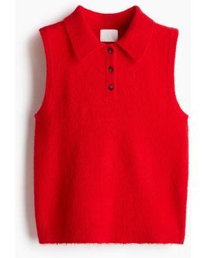 H&M Pullunder mit Kragen - Rot