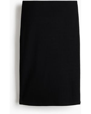 H&M Gerippter Viskosejupe - Schwarz