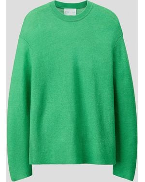 H&M Lässiger Pullover aus Wollgemisch in Linksstrick - Grün
