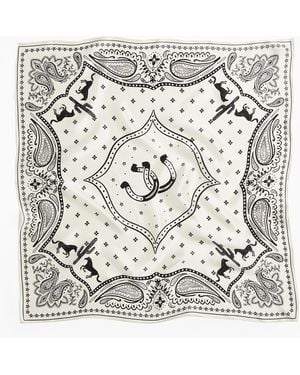 H&M Zijden Sjaal Met Print - Wit