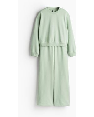 H&M Tweedelige Set Van joggingstof - Groen