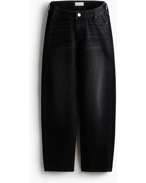 H&M Mama Barrel Low Waist Jeans - Zwart