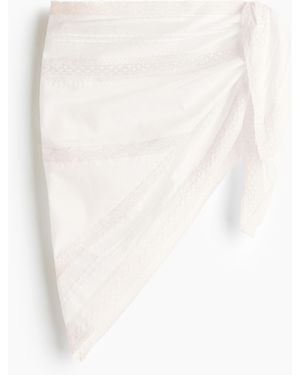 H&M Sarong Met Kant - Wit