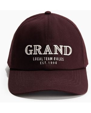 H&M Cap aus Baumwolltwill mit Motivdetail - Rot