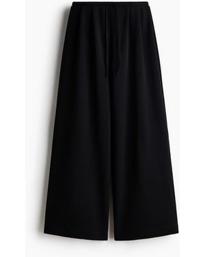 H&M Geplooide Broek Met Drawstring - Zwart