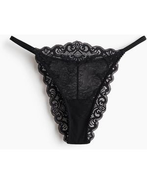 H&M Brazilian Tanga aus Spitze - Schwarz