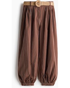 H&M Ballonhose mit Gürtel - Braun