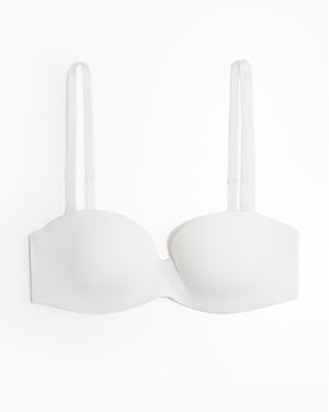 H&M Padded microfibre balconette bra - Weiß