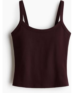 H&M Sport-Tanktop mit integriertem BH und SoftMove - Rot