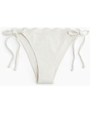 H&M Tie-Tanga Bikinihose - Weiß