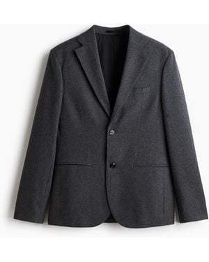 H&M Blazer aus Wollmix in Regular Fit - Schwarz