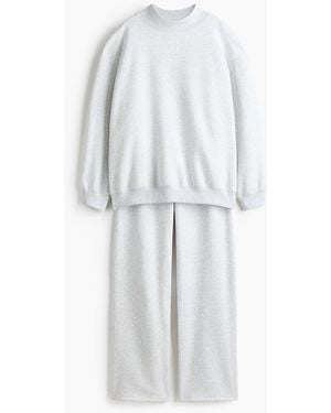 H&M 2-teiliges Sweatshirt-Set - Weiß
